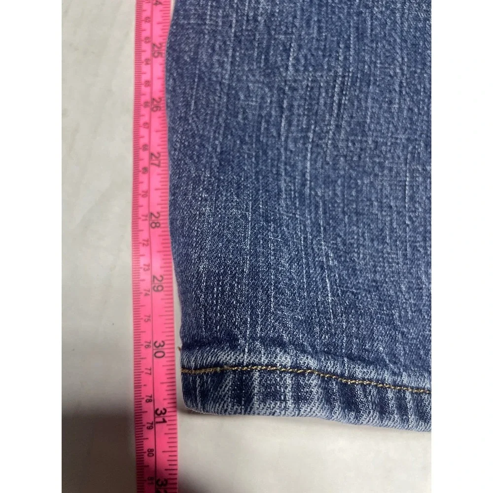 Signature Levi Strauss Mens Straight Leg‎ Blue Jeans Medium Wash 36x32 Stretch